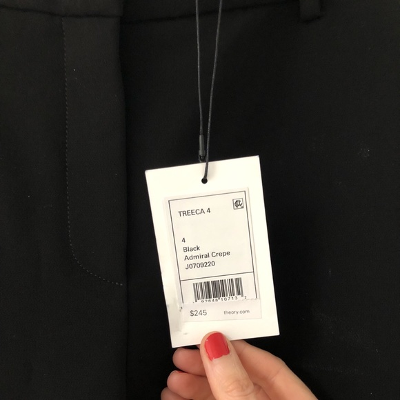 Theory Trecca black crepe pants size 4 - Picture 2 of 4